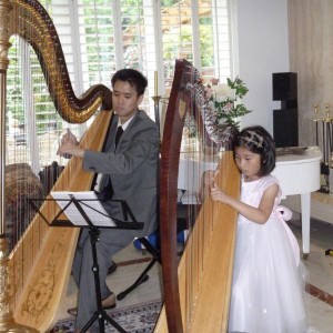 Rin Tanaka paid tribute to her native country with a performance for "March 11th Japan Earthquake Relief", a fund-raising event held by Rotary Club in 2011. Her performance of "Sakura" with her teacher was warmly received. Rin scored 88% First Class Honours for her Grade 2 Lever Harp RCM exam before she progressed to the pedal harp. Subsequently, she received First Class Honours with Distinction for her Grade 4 and Grade 6 RCM Exams. Rin is a recipient of the RCM Gold Medal Award Ontario of both 2013 and 2014.