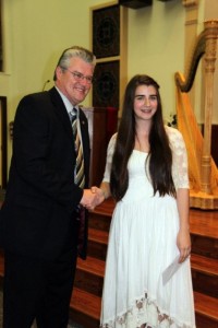 Tabi Savic received "Best performance overall for the Joe Demeza Prize". She was then promoted to the provincial-level Ontario Music Festival 2012 where she won First Prize in Pedal Harp. She also received 89% First Class Honours for her Grade 6 RCM Pedal Harp Exam.