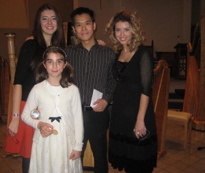 The Savic sisters after concert with their teacher