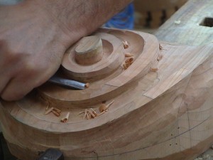 harp carving